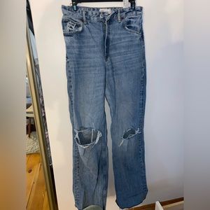 flared dark blue ZARA jeans